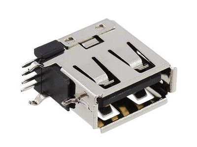 KLS1-1815 Upright dip 90 A Female USB Connector 1