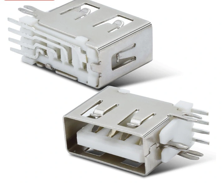 KLS1-1822 Upright dip 90 A Female USB Connector L10.0mm 1