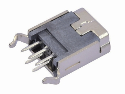 KLS1-229-5FC 5P B type R/A dip 180 Mini USB connector socket 1