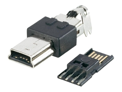 KLS1-232 5P B type Mini USB connector plug wire solder 1