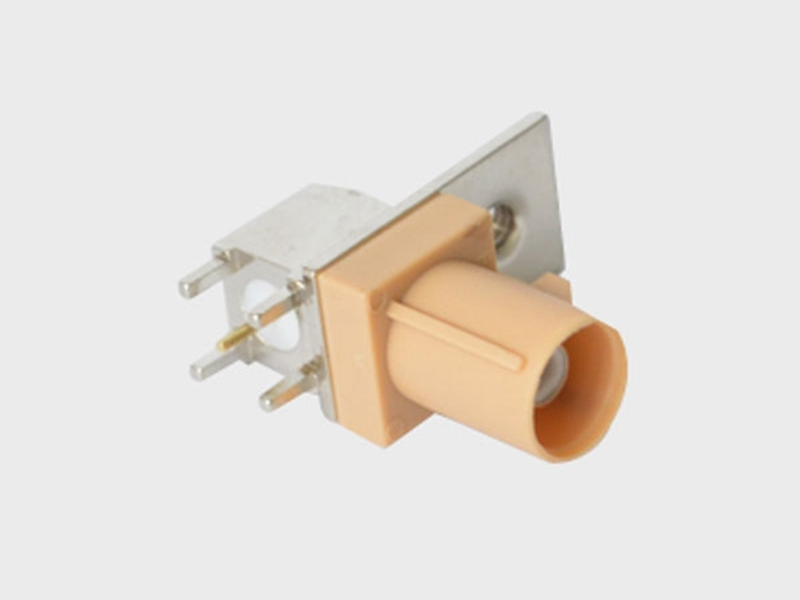 KLS1-FAK007I FAKRA Male I type PCB R/A with hole 1