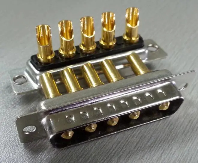 KLS1-BIG04-5W5 & KLS1-BIG-224 5W5 High current D-SUB Solder Female & Male 1