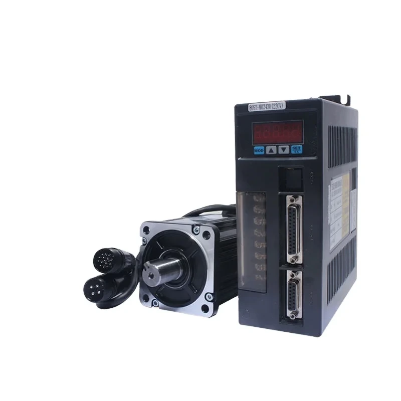 New Ac Servo Motor 80st-m02430 / 2.4nm 3000rpm+ Ac Driver 2.39n.m 750w Power Cable Encoder Cable 1