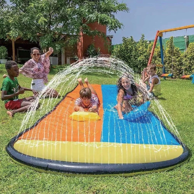OEM Summer Inflatable Slip Water Slide with Body Board Toys Outdoor Garden Park PVC Raft 1