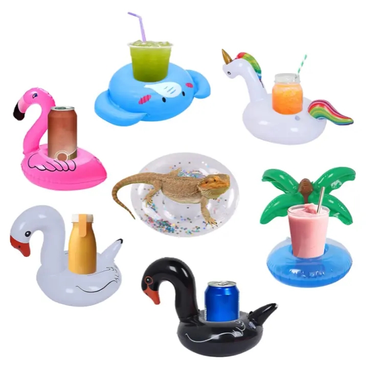 Inflatable Flamingo Floating Cup Holder Pool Drink Holders Swim Ring Water Toys Party Beverage 1