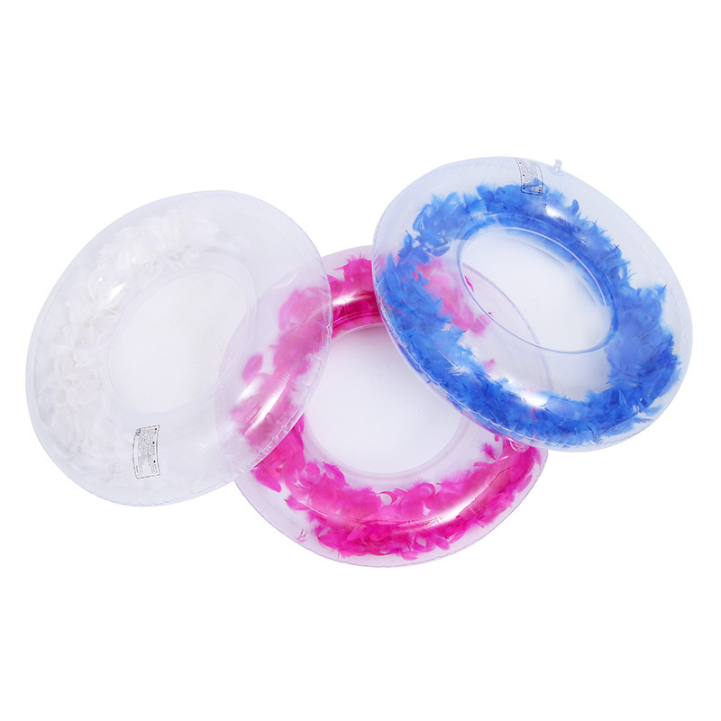 Summer Party Outdoor Water Recreation Swimming Pool Floats Access Feather Inflatable Swim Ring 1