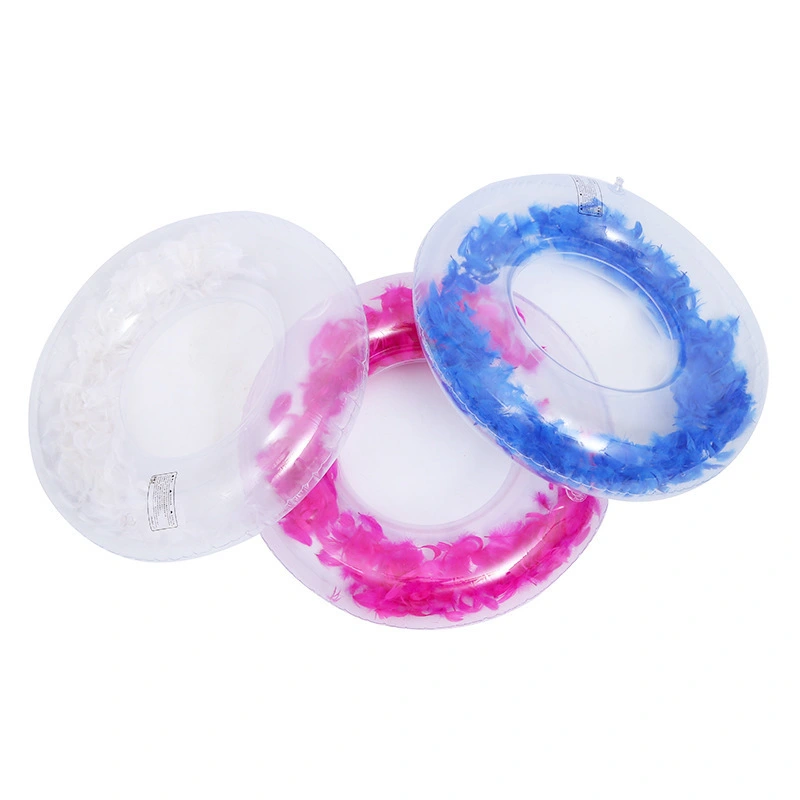 Summer Party Outdoor Water Recreation Swimming Pool Floats Access Feather Inflatable Swim Ring 1