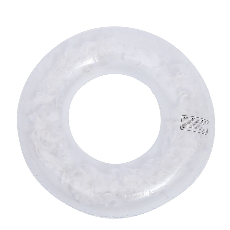 Summer Party Outdoor Water Recreation Swimming Pool Floats Access Feather Inflatable Swim Ring 5
