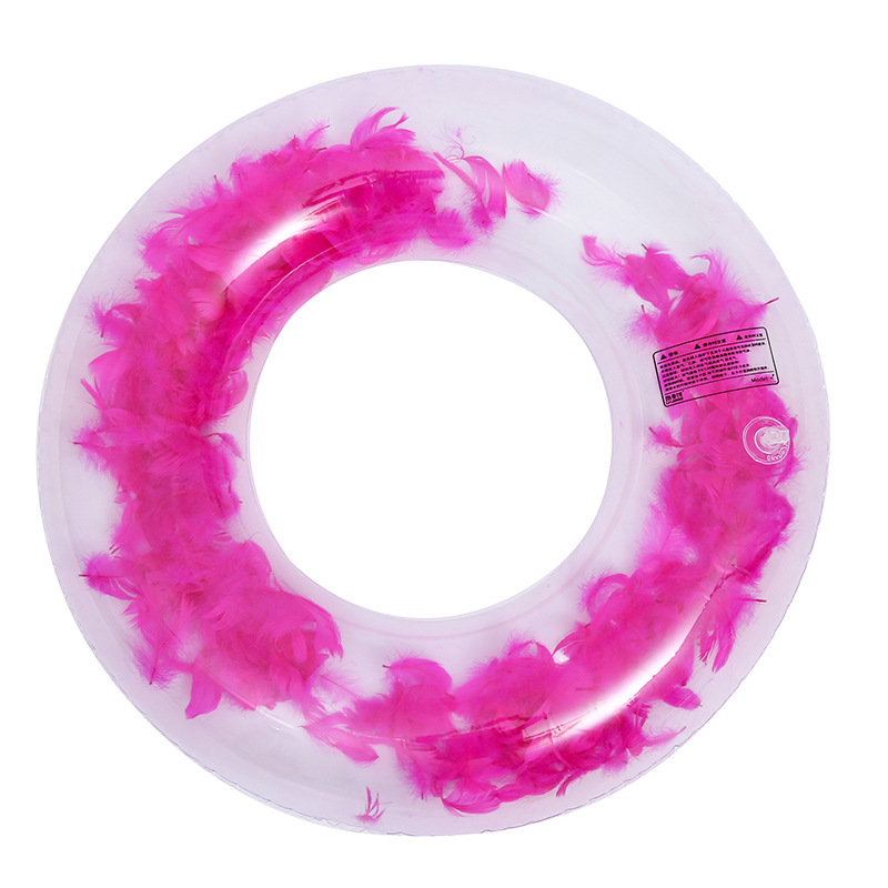Summer Party Outdoor Water Recreation Swimming Pool Floats Access Feather Inflatable Swim Ring 2
