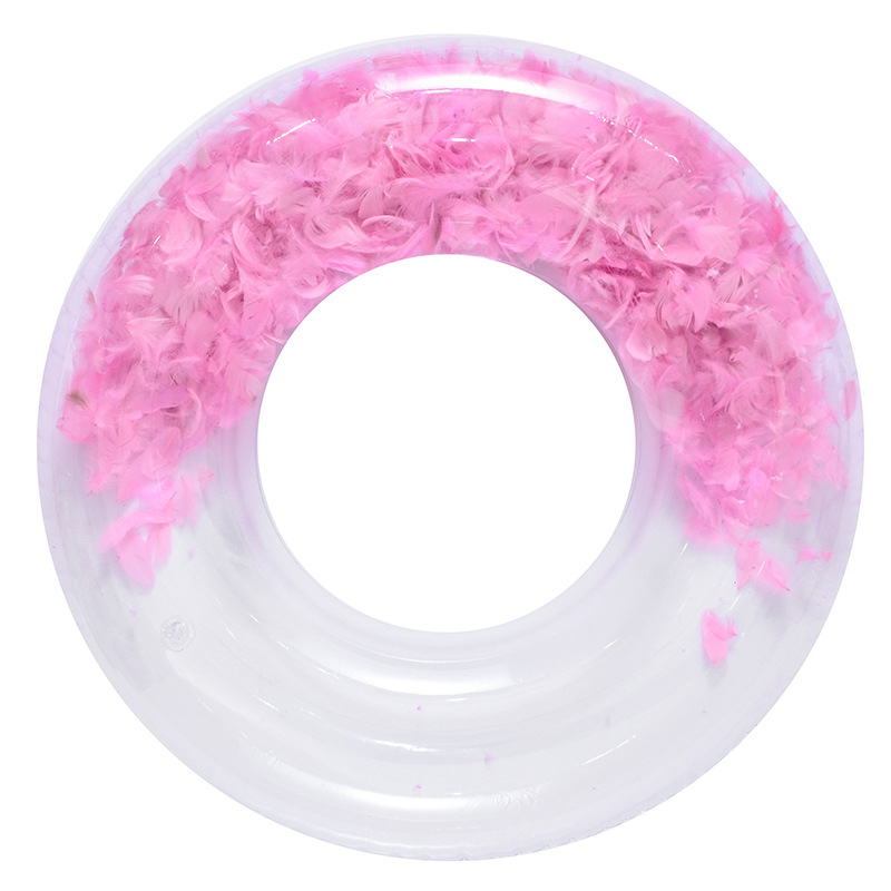 Summer Party Outdoor Water Recreation Swimming Pool Floats Access Feather Inflatable Swim Ring 4