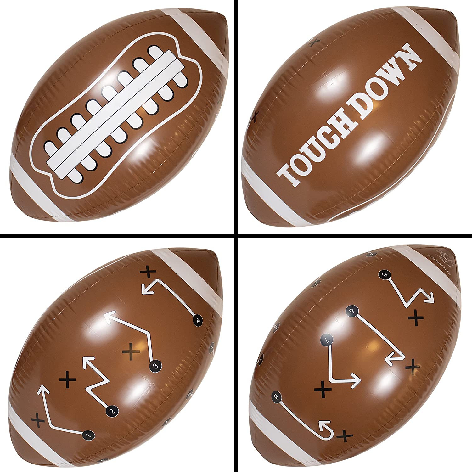 Ballon de football gonflable géant de 91 cm avec tee, idéal pour une fête de football, un match ou une soirée sur le thème du football. Décoration de fête sportive. 3