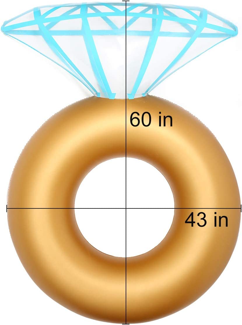 Anneau de natation gonflable en diamant doré, anneau flottant pour les aisselles, directement de l'usine 5