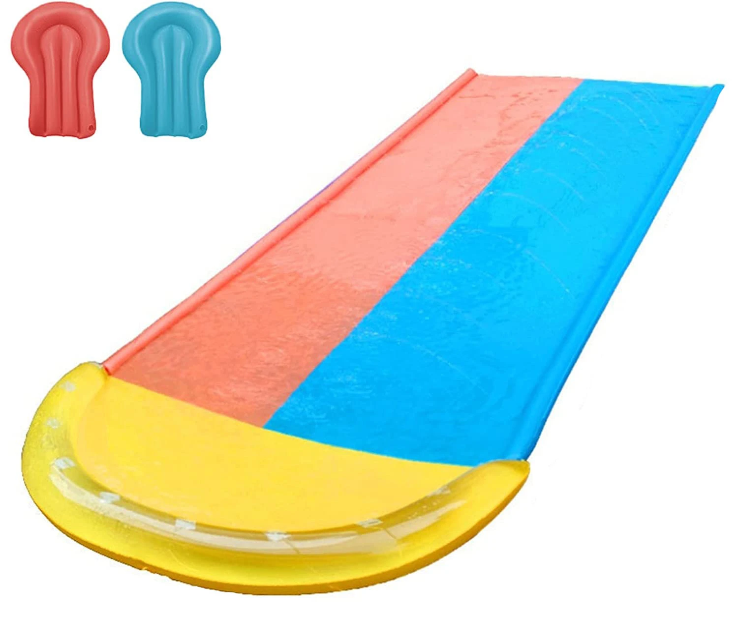 Double Racer Water Slip Slide Inflatable Outdoor Backyard For Kids Adults Garden Racing 2 Person Water Slides Mat water lanes 1