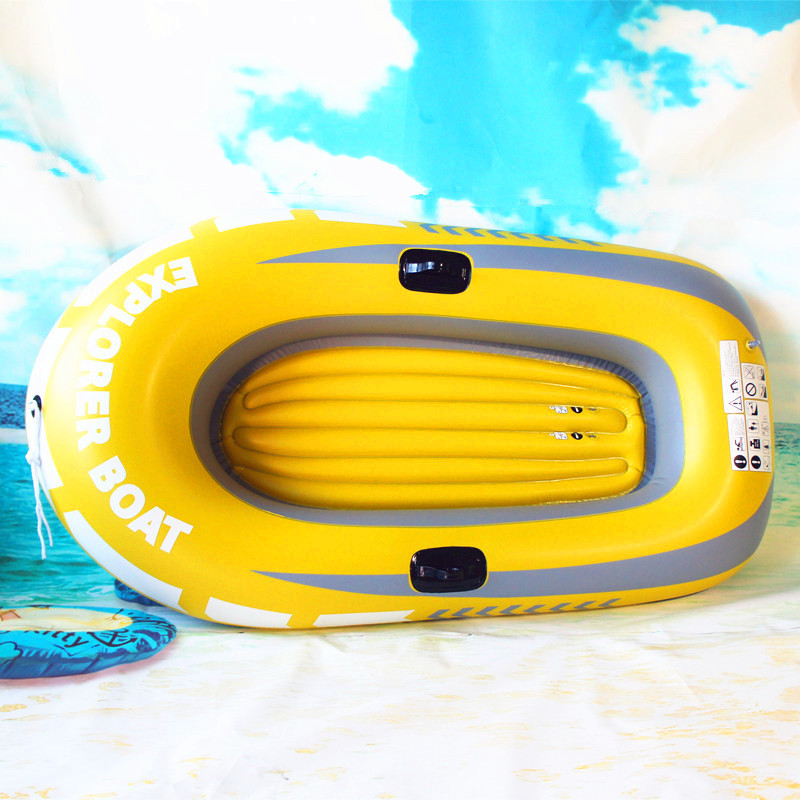 Petit bateau gonflable pour deux personnes, bateau de rafting, bateau de pêche gonflable avec pompe à main pour adultes et enfants 3