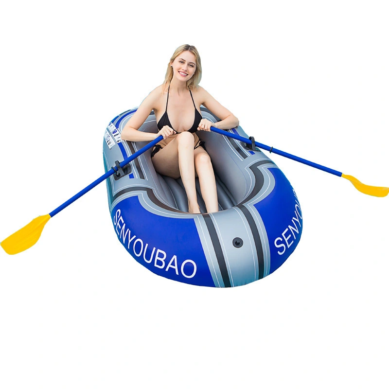 High Quality OEM Factory Price PVC material Two Person Inflatable Rowing Boat Outdoor Rafting Boat 1