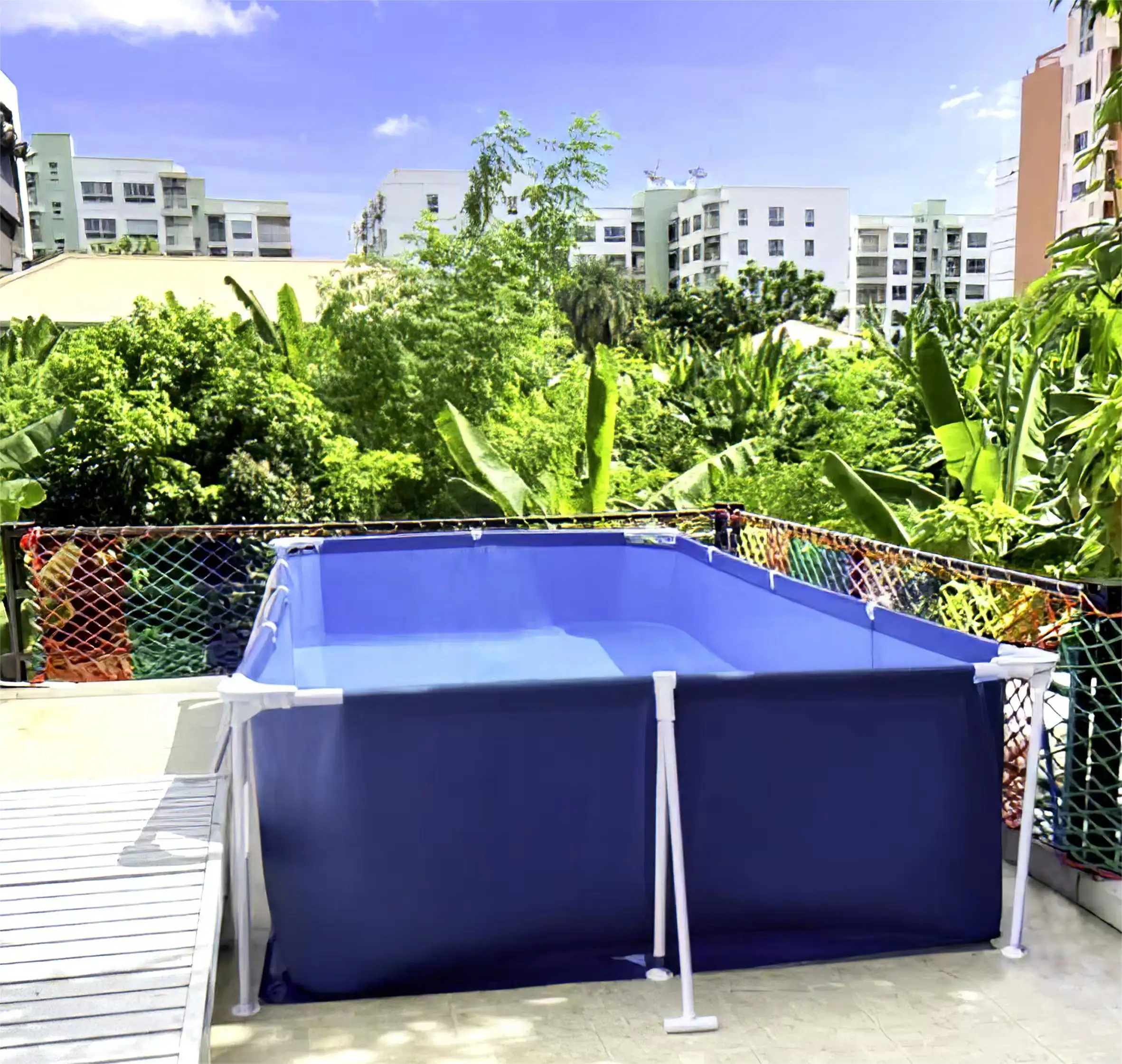 Gran piscina elevada para adultos, jardines al aire libre con precio al por mayor 5