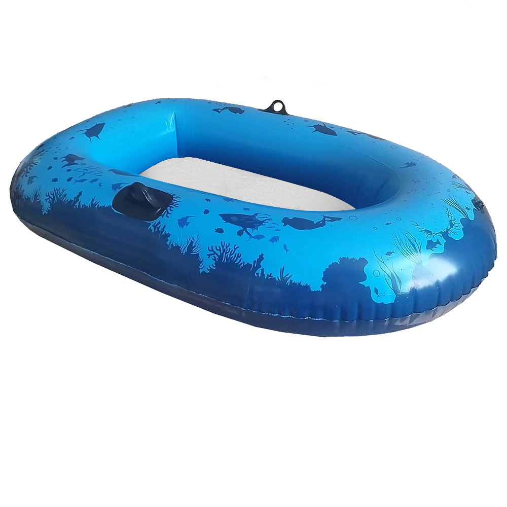 Inflatable Boat for Swimming Pool Lake Clear Bottom Inflatable Raft for Kids and Adults with 2 handles 1