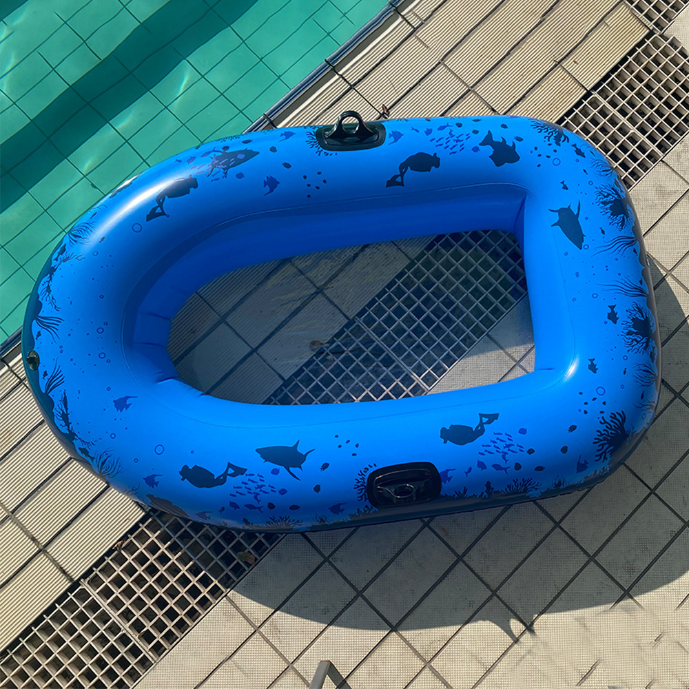 Inflatable Boat for Swimming Pool Lake Clear Bottom Inflatable Raft for Kids and Adults with 2 handles 2