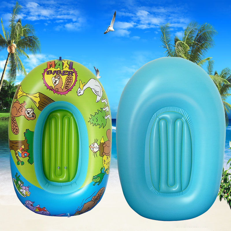 Children's kayak Inflatable boat Water Sitting swimming ring inflatable drift boat Folding rubber boat thickened 5