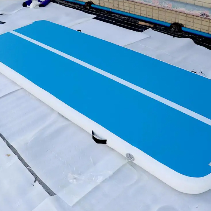Colchoneta inflable de PVC para gimnasia, 3 m, 6 m, antideslizante, para taekwondo, salto mortal, cojín de aire de 20 cm, para artes marciales, danza, yoga, práctica de volteretas. 4