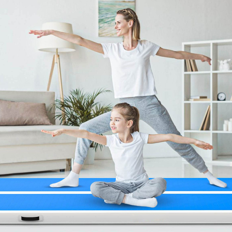 Colchoneta inflable de PVC para gimnasia, 3 m, 6 m, antideslizante, para taekwondo, salto mortal, cojín de aire de 20 cm, para artes marciales, danza, yoga, práctica de volteretas. 2