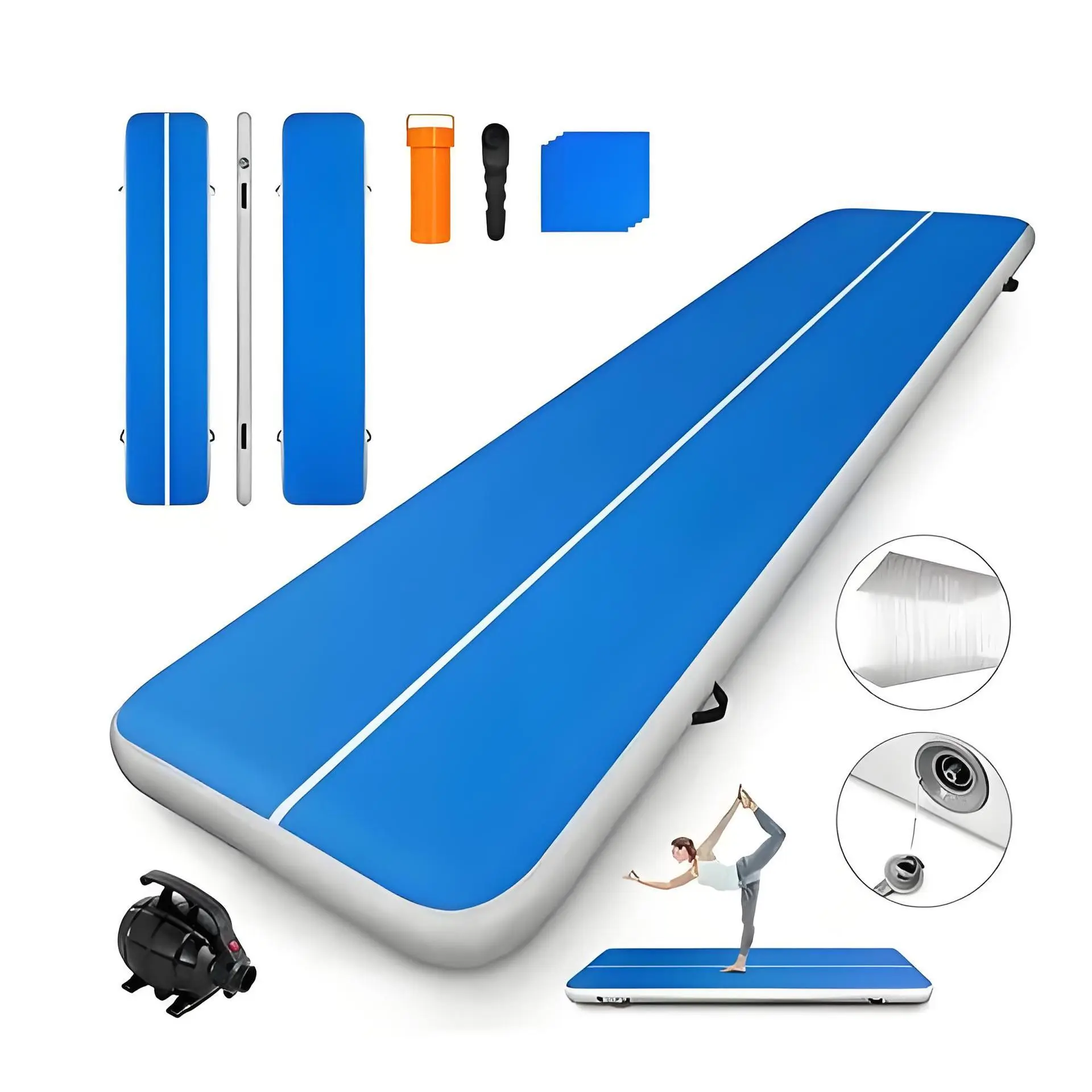 Custom Inflatable air track Tumbling Gym Mat Air Track For Gym , Yoga, Cheerleading, Fitness & Training 1