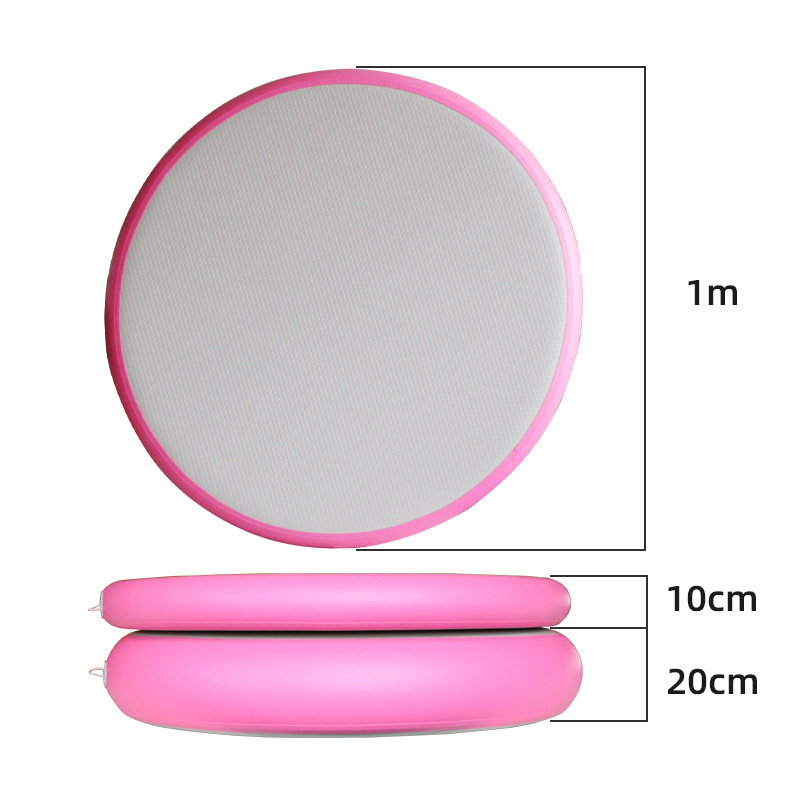 DWF Material Redondo Dobrável Airspot Pole Dance Yoga Exercício Air Track Airtrack Mat Mini Inflável Ginástica Air Spots 3