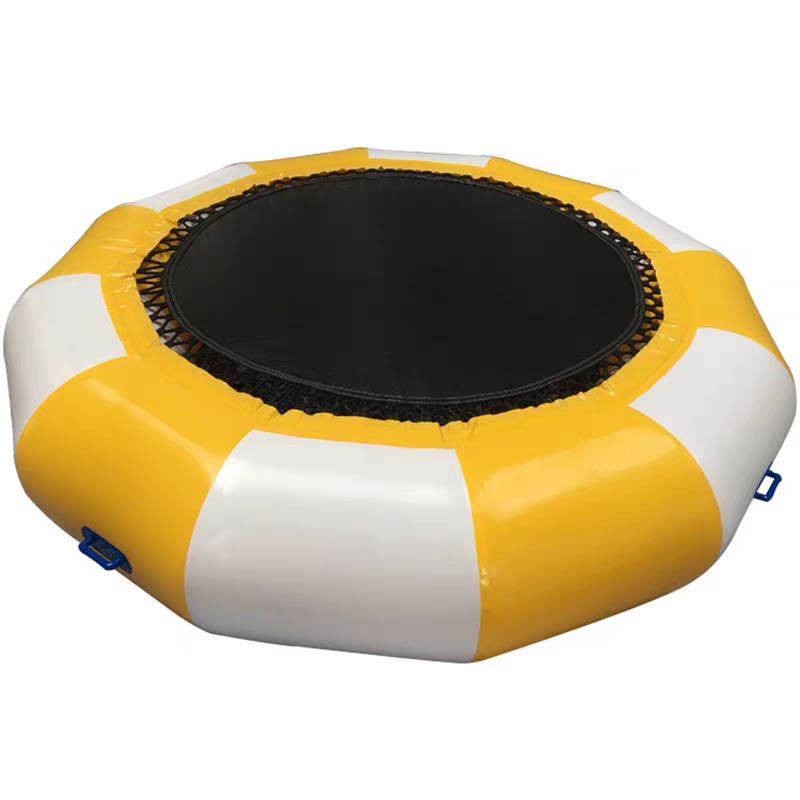 Parque aquático inflável popular de PVC flutuante, trampolim de água salgada para lago e rio 1