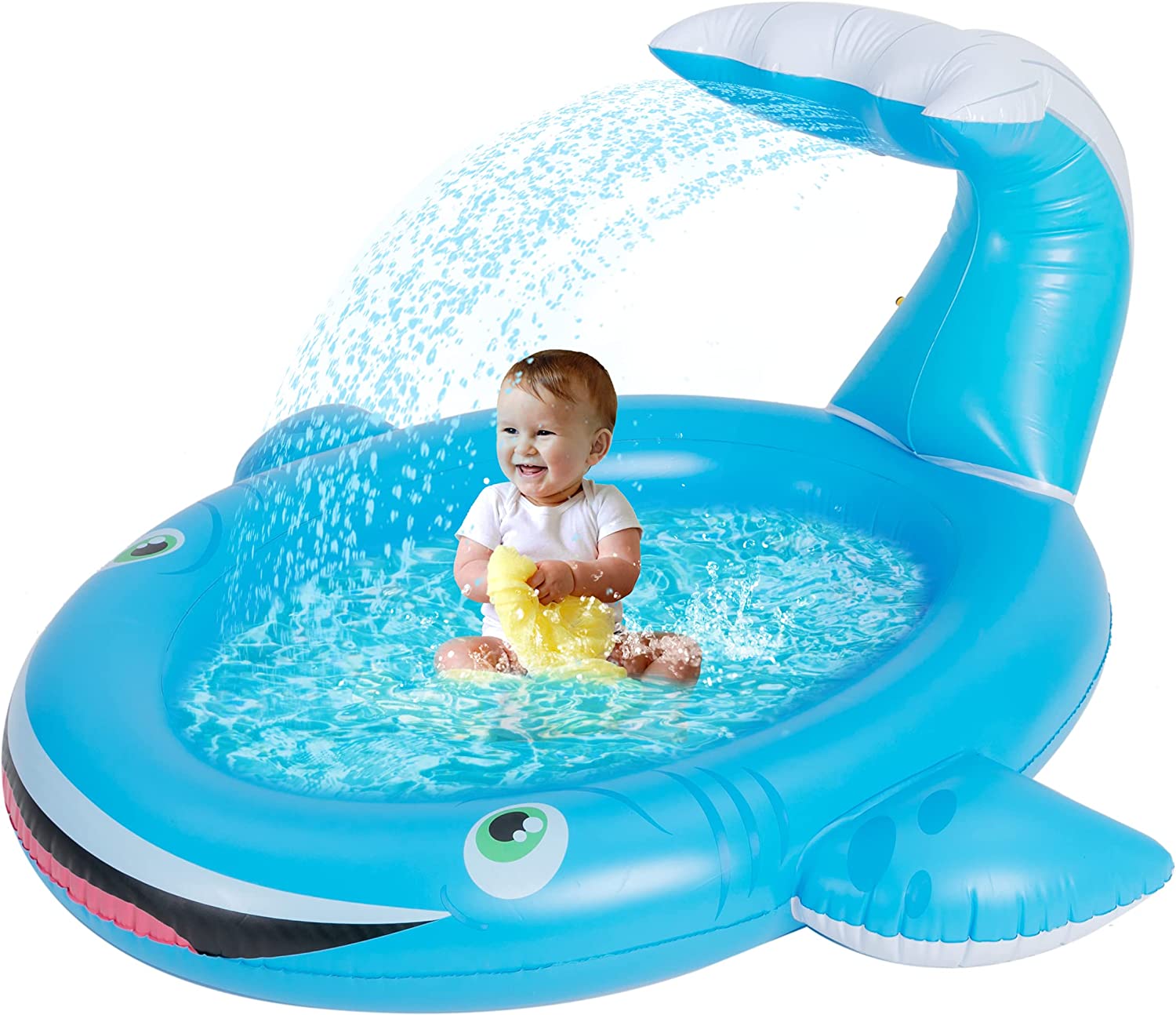 Materassino gonfiabile con sistema di irrigazione per bambini, per attività estive, giochi d&39;acqua, piscina con sistema di irrigazione per giochi all&39;aperto 2