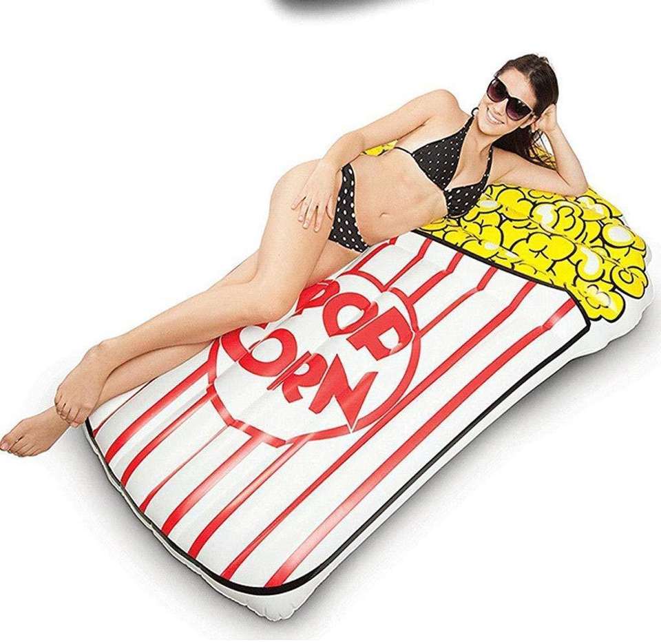Durable Pvc Holiday Beach Water Float Mattress Inflatable Popcorn Pool Float 2