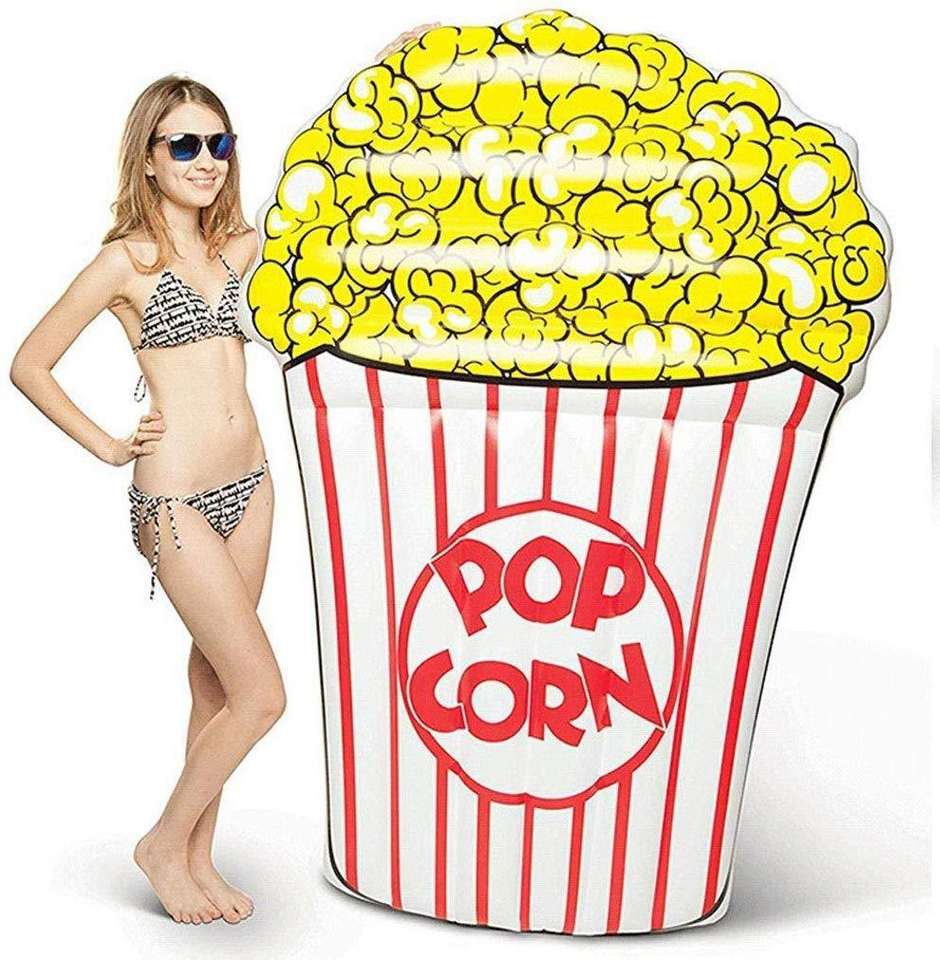 Durable Pvc Holiday Beach Water Float Mattress Inflatable Popcorn Pool Float 4