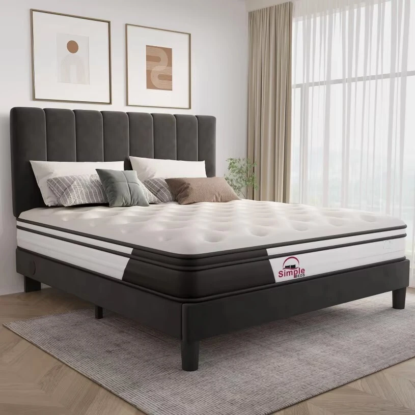 Mobili Materasso primaverile Materasso economico Materasso in schiuma confortevole in tessuto a maglia 1
