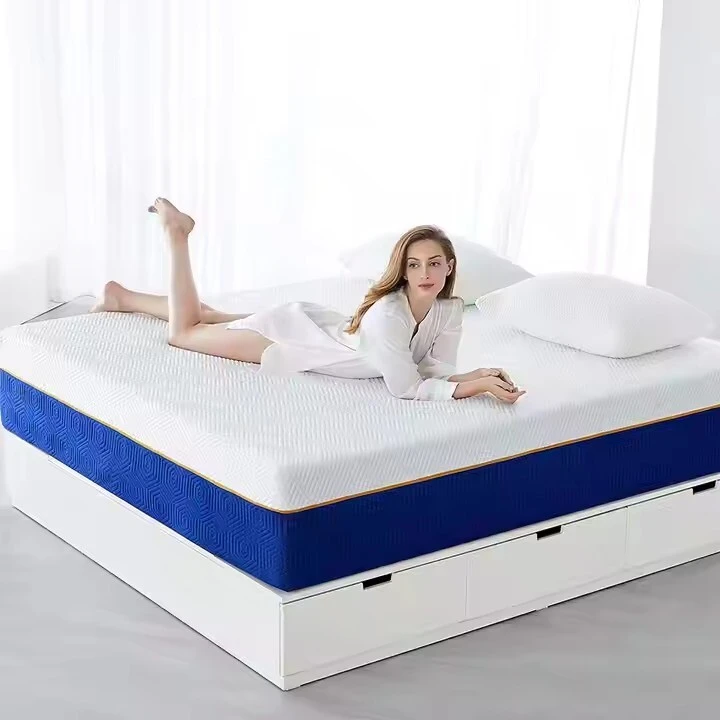 Colchones baratos de la cama del hotel en el colchón plegable de la espuma de la memoria del látex del solo tamaño de la reina del rey de la caja 1
