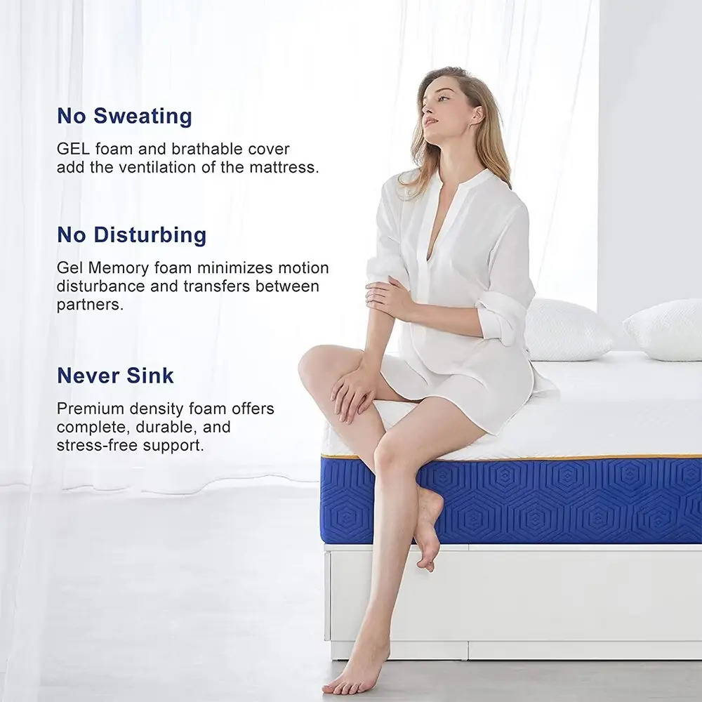 Hot Sale Medium Firm Memory Foam Mattress Supplier for Apartment 2