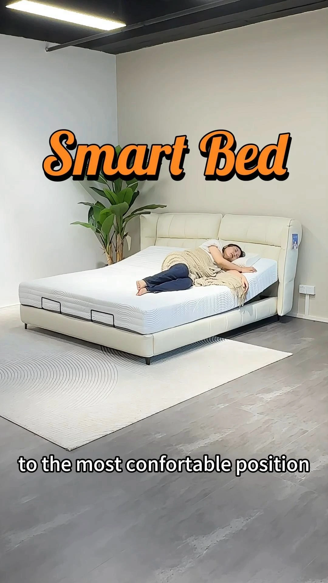 smart luxury bed queen electric adjustable bed king size up-holstered adjustable bed Jn-A002 1
