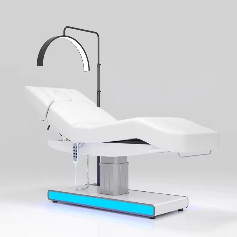 صالون مستحضرات التجميل تمديد 3 محركات قاعدة ذهبية أبيض أسود وردي كرسي سبا الوجه تدليك كهربائي سرير تجميل مريح 1