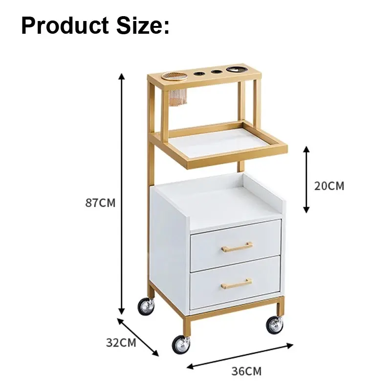 Qualityhair Salon Trolley Fast Delivery Accept Customized Logo Synthetic Leather 3