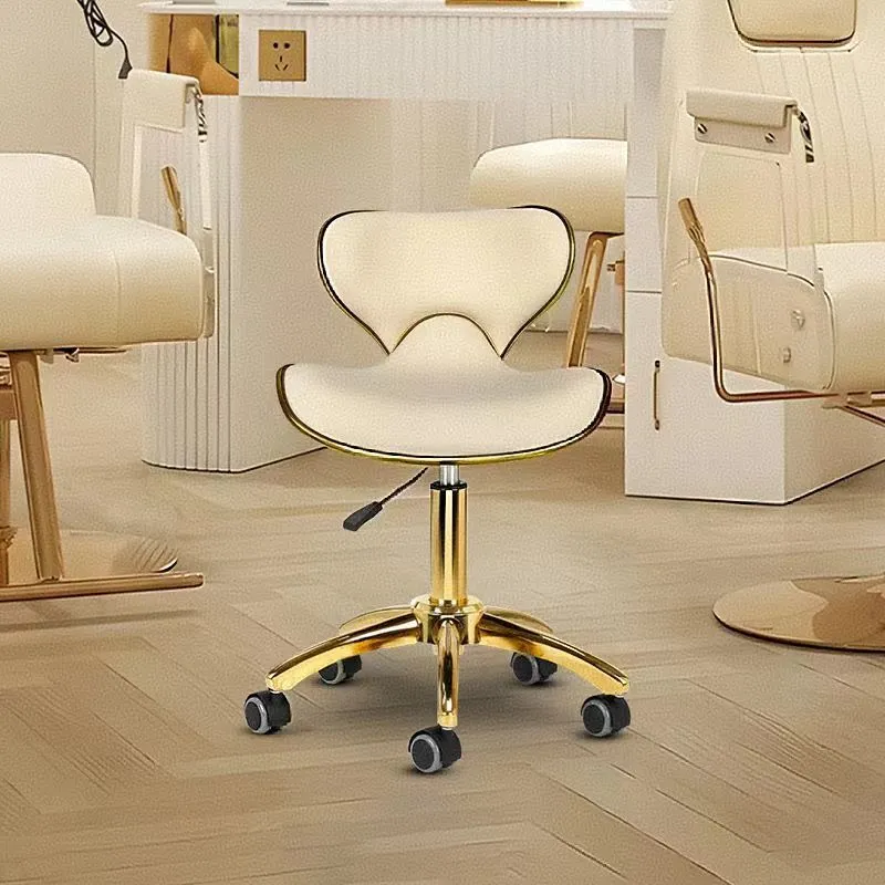 Gold Hot Sale Modern Salon Furniture Height Adjustable Manicurist Stools Pedicurist Stools For Beauty Shop 1