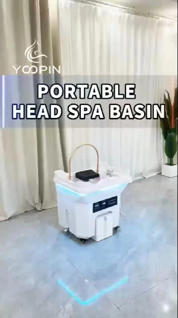 Cabeza japonesa de tanque de agua 50L Spa Campo portátil de champú Tazón plástico Fregadero Cuidado y aparatos de peinado para uso del salón de belleza 1