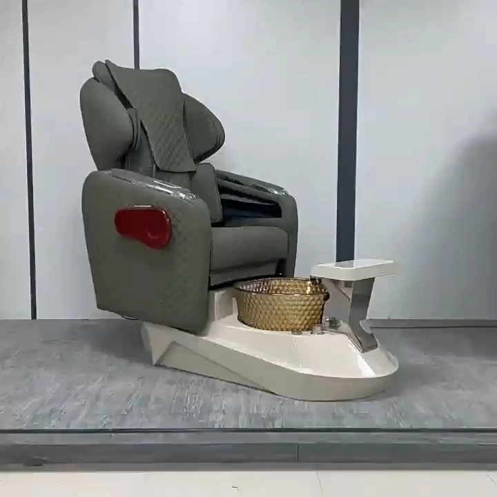 New Nail Salon Furniture Luxury Pedicure Chairs White Platform Doshower Massaging Manicure Pedicure Chair Foot Spa 1