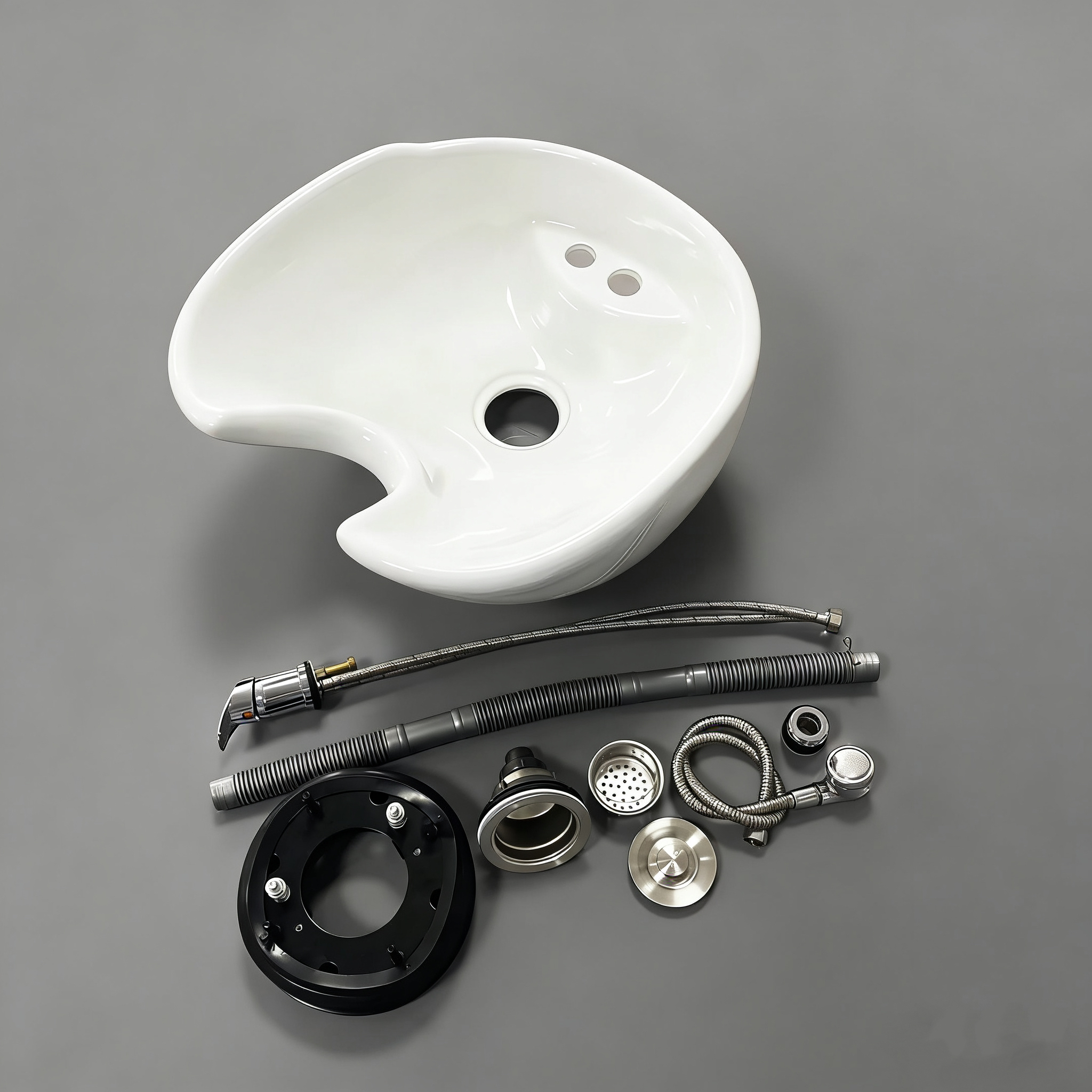 SH-013  Classic Style Beauty Porcelain Good Quality Hair Salon Equipment Hairdressing Ceramic Shampoo Basin 1