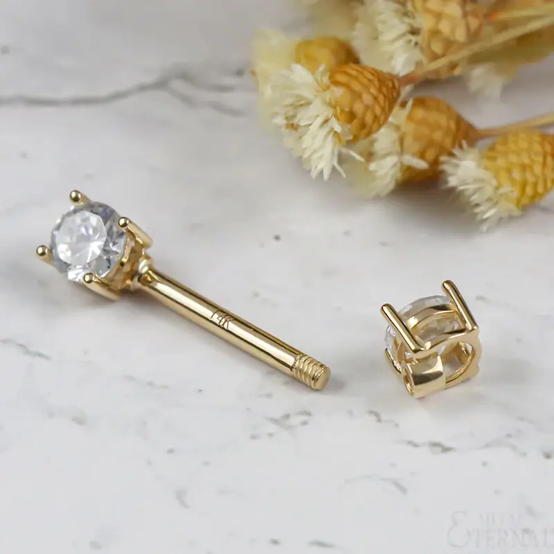 Eternal Metal 14k Gold Nipple Piercing Third Party Appraisal 14k Gold Nipple PiercingManufacturers 6