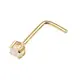 14k Gold Nose Hoop Opal by Eternal Metal 2
