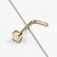 14k Gold Nose Hoop Opal by Eternal Metal 4