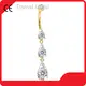 Gold Navel Piercing Jewelry T/T Yellow Gold/Rose Gold/White GoldFactory 1