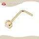 14k Gold Nose Stud Jewelry 14K Solid Gold by Eternal Metal 1