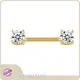 Gold Titanium Piercing Jewelry 14K Solid Gold Nipple Rings WomanFactory 1