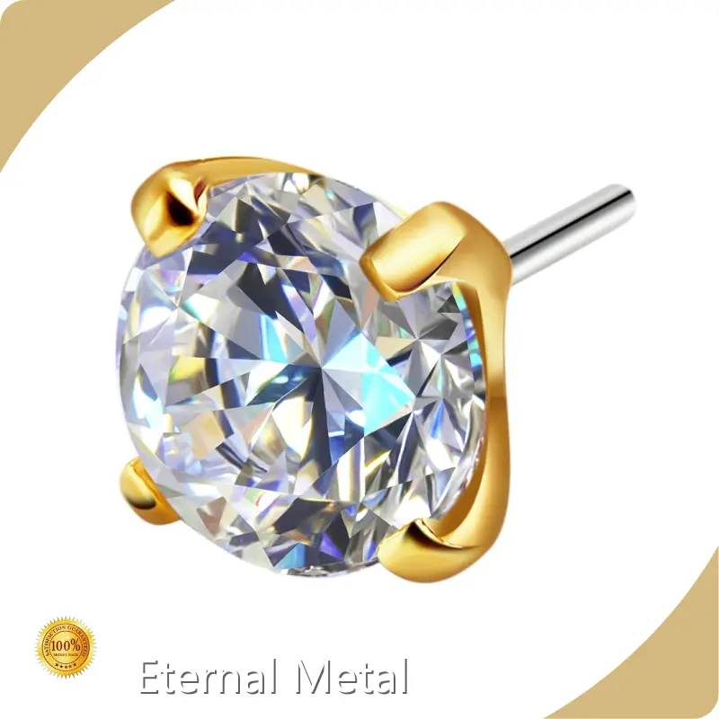 Eternal Metal Threadless Earring Tops Claw Setting Threadless Earring TopsFactory 1