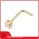 14k Gold Nose Hoop Opal by Eternal Metal 1