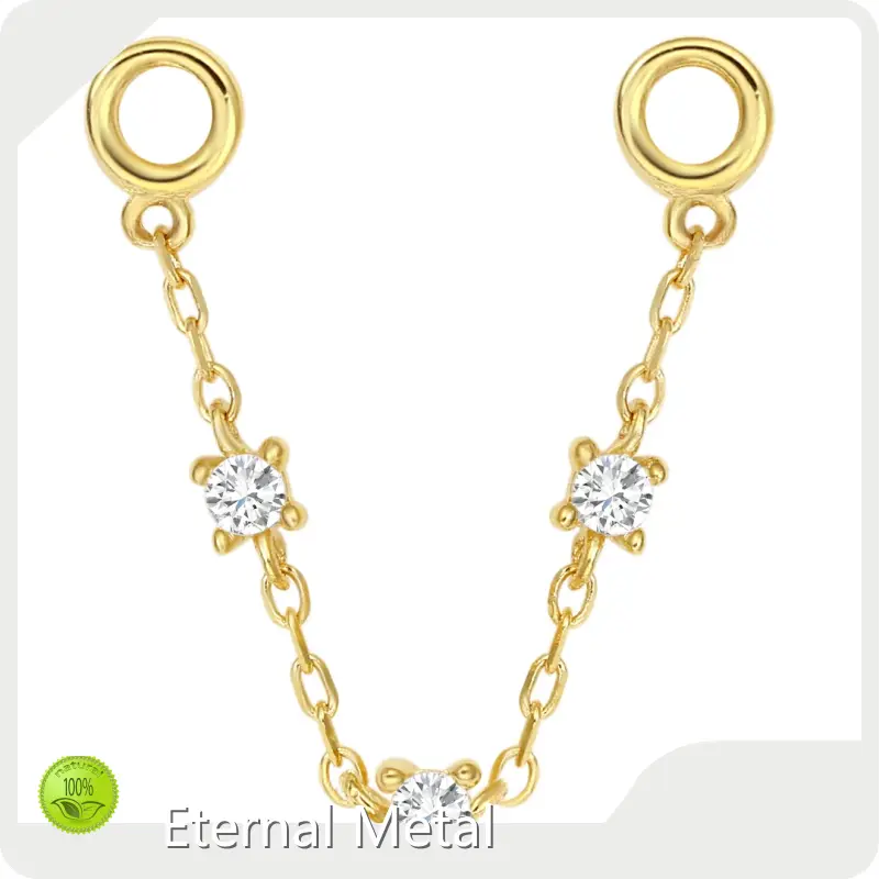 Eternal Metal Nose Piercing with Chain None Nose Piercing with ChainFactory 1